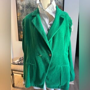 Emily McCarthy Jelly Bean Green Terrycloth Bradshaw Jacket XXL